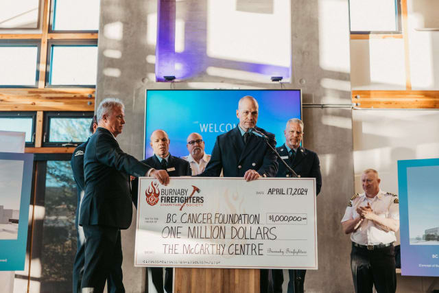 $1 Million Matching Gift from Burnaby Firefighters for BC Cancer – Burnaby