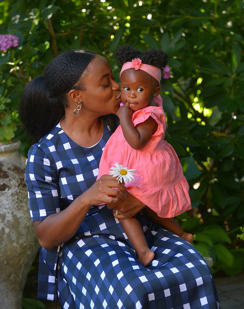 Aanu Adeleye and daughter Norah