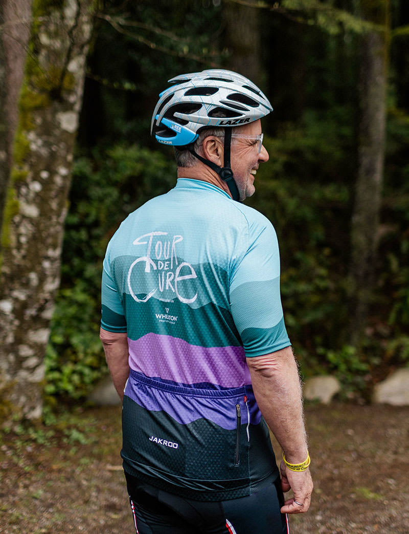 Tour de Cure participant in Bike Jersey