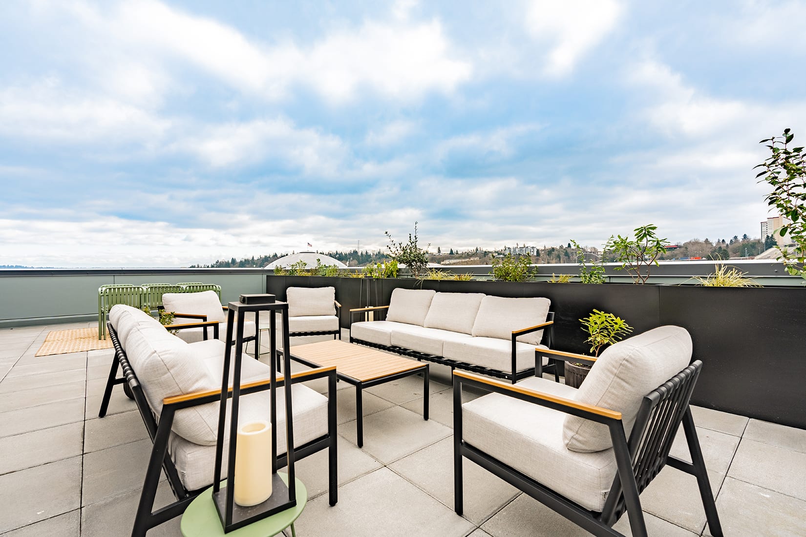 Cornus House roof deck and Mt. Rainier view