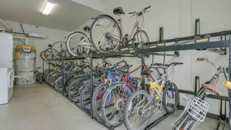 Secure, on-site bike storage