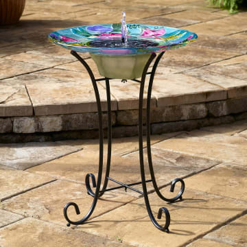 Hummingbird Solar Birdbath