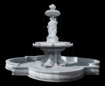 Palatial Two Tier Marble Fountain