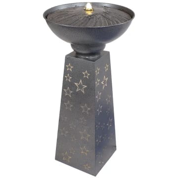 Starry Sky Galvanized Iron Bird Bath Fountain
