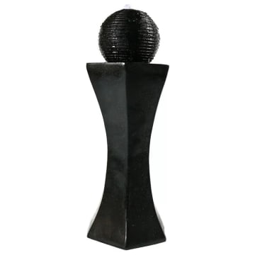 Pedestal and Ball Solar with Battery Backup Fountain