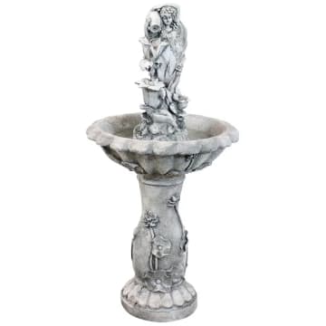 Fairy Flower Solar Outdoor Water Fountain with Battery Backup