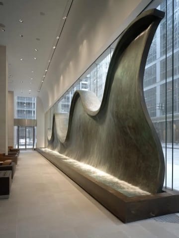Custom Indoor Water Sculpture D – Antique Bronze Finish