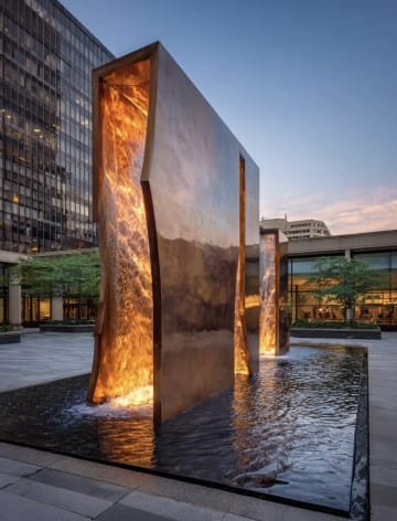 Custom Indoor Water Sculpture B – Antique Bronze Finish