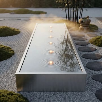 Stainless Reflection Pool Fountain