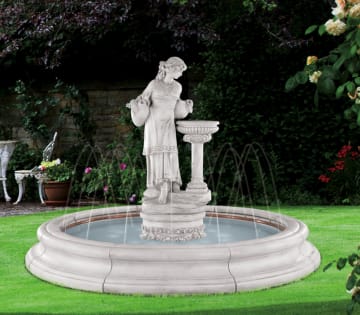 Angella Fountain in Toscana Pool with Spray Ring, 13 pc. - Original Surrounds - - 9019 Discontinued