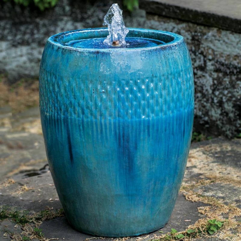 Malmo Fountain, Tall - Mediterannean Blue