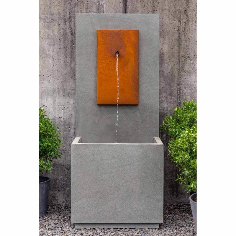 MC-1 Fountain - Corten Steel Face