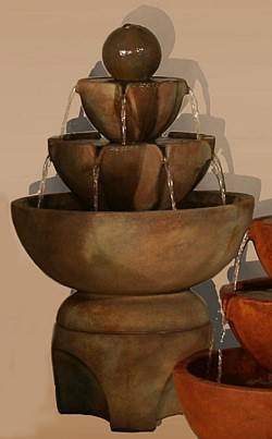 Low Stone Vessels on Pedestal