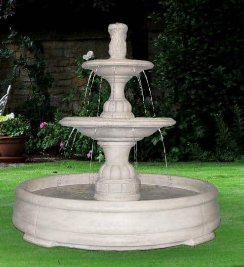 Small Contemporary Tier Fountain in Grando Pool