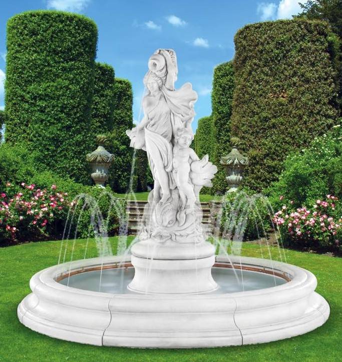 Venus with Dolphins Fountains in Toscano Pool