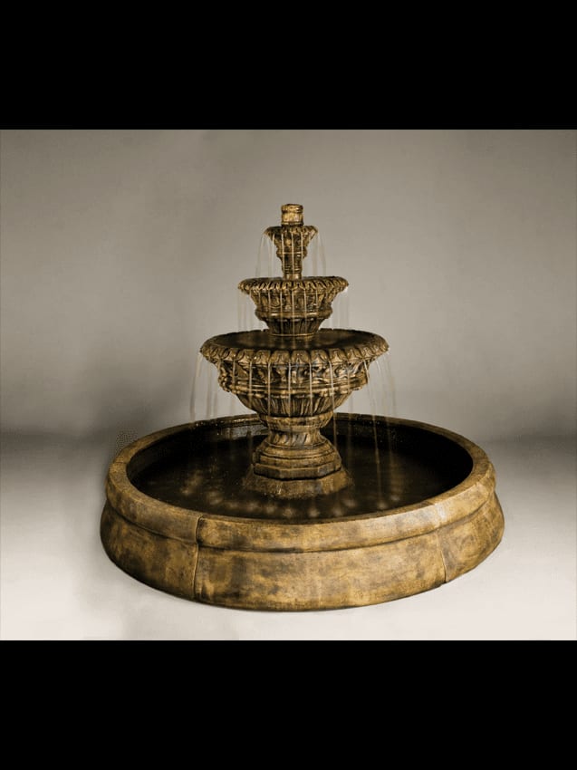 Valencia Spill Fountain in Crested Pool 14pc