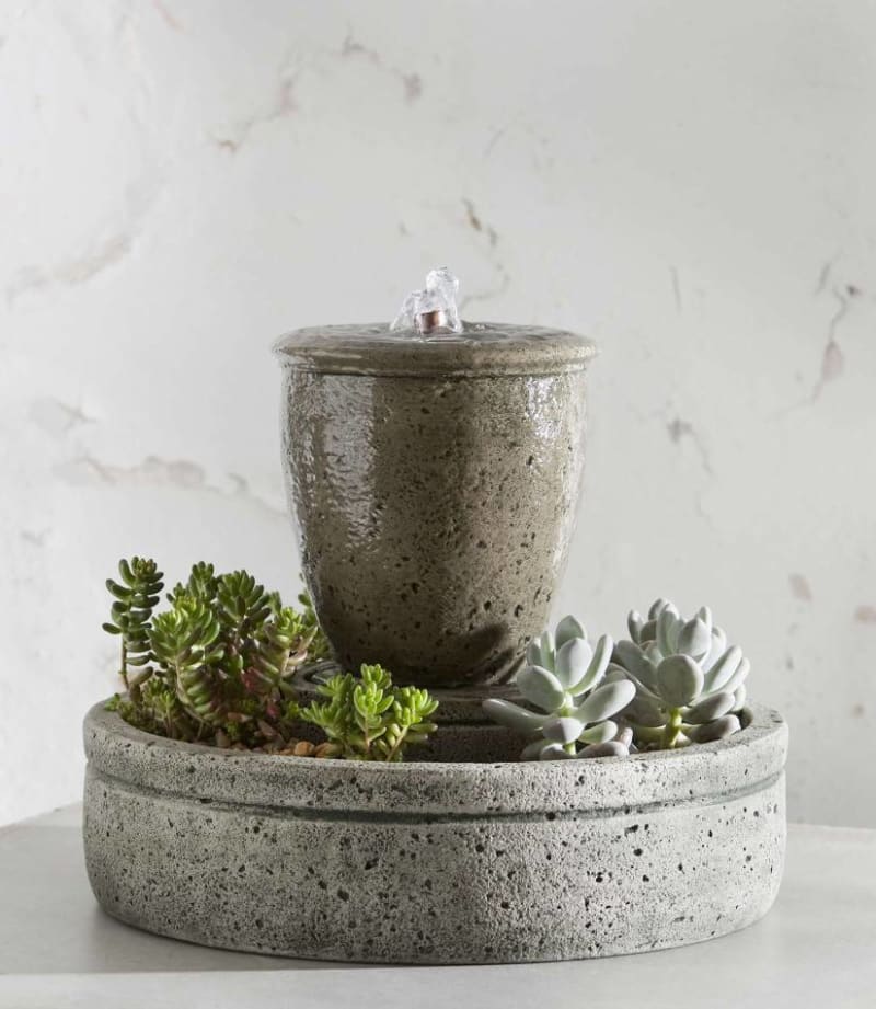 Textured Spa M-Series Fountain with Planter