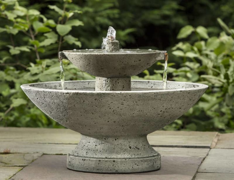 Jensen Oval 2-Tier Concrete Fountain