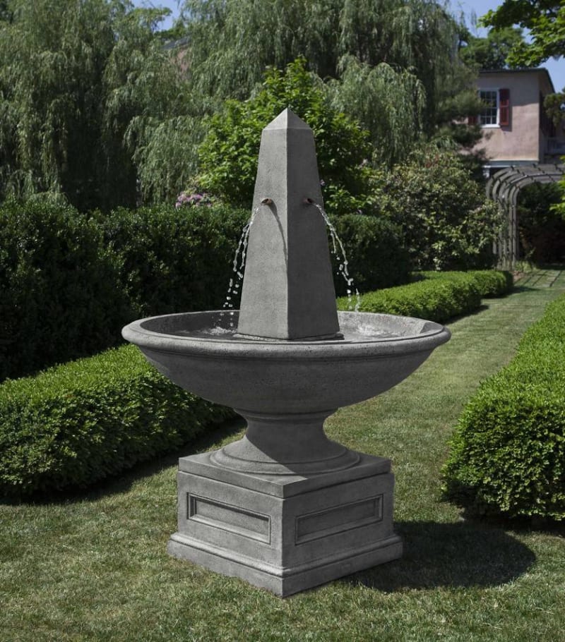 Condotti Obelisk Concrete Fountain
