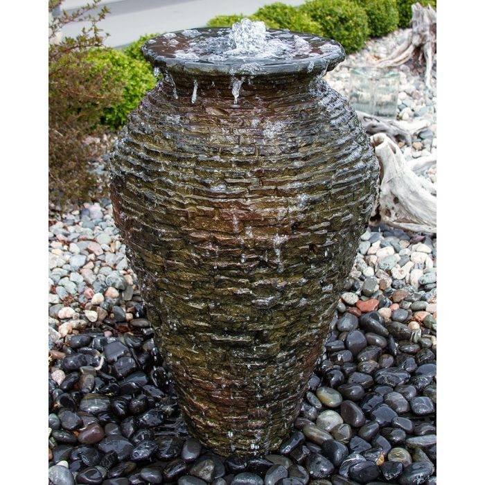 Closed Top Stacked Slate Fountain Kit Medium