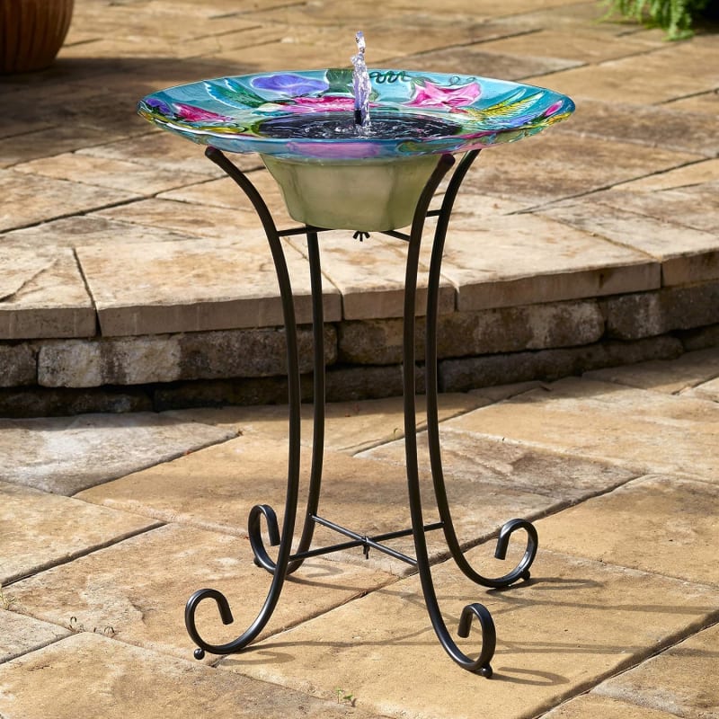 Hummingbird Solar Birdbath