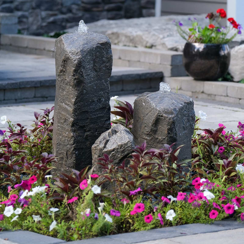Double Cascade Fountain Kit w/Accent Rock