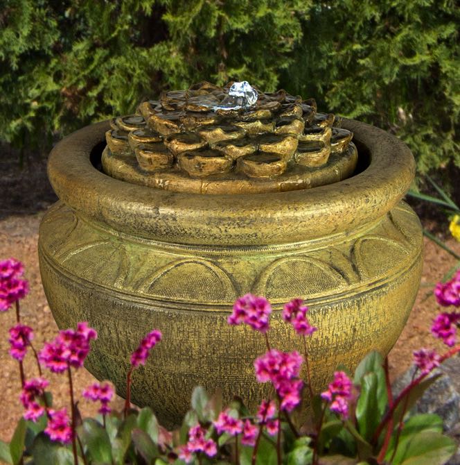 Dahlia Patio Bubbler Fountain
