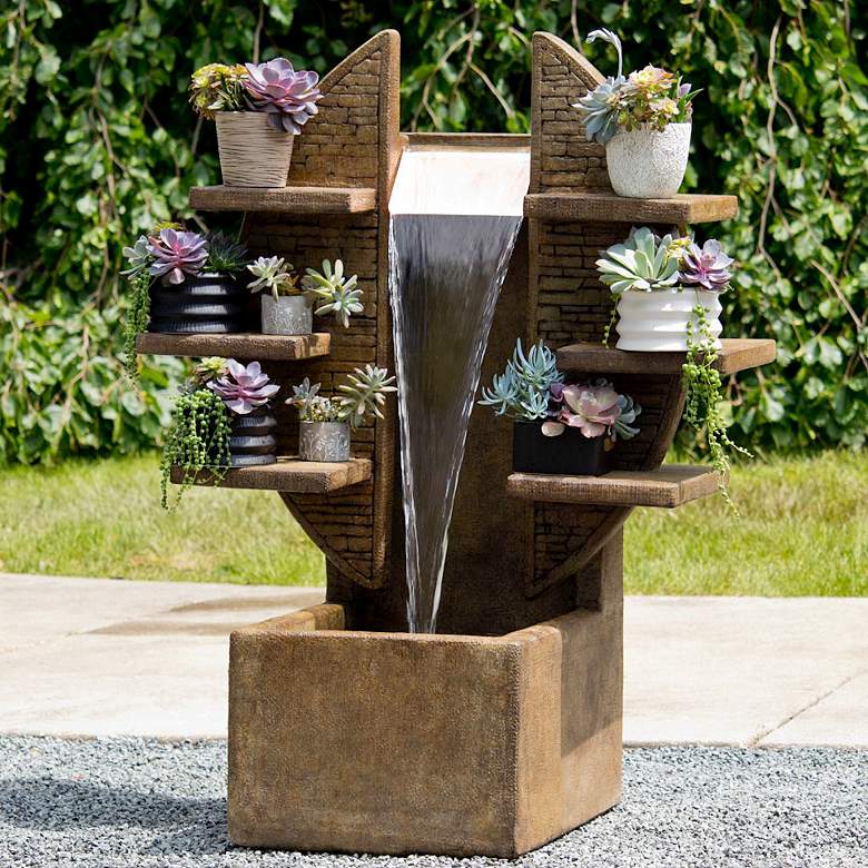 Rainforest Wall Fountain With Light