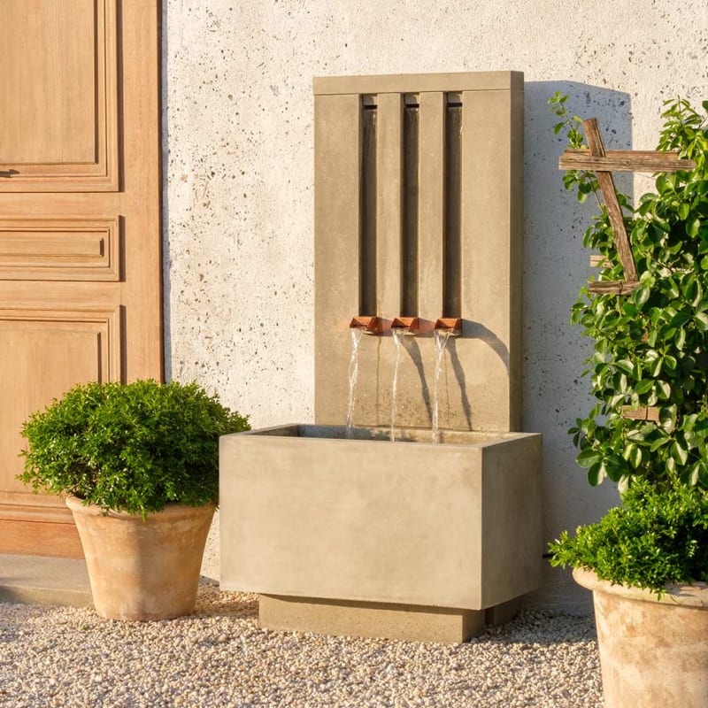 Mondrian Tall Concrete Wall Fountain