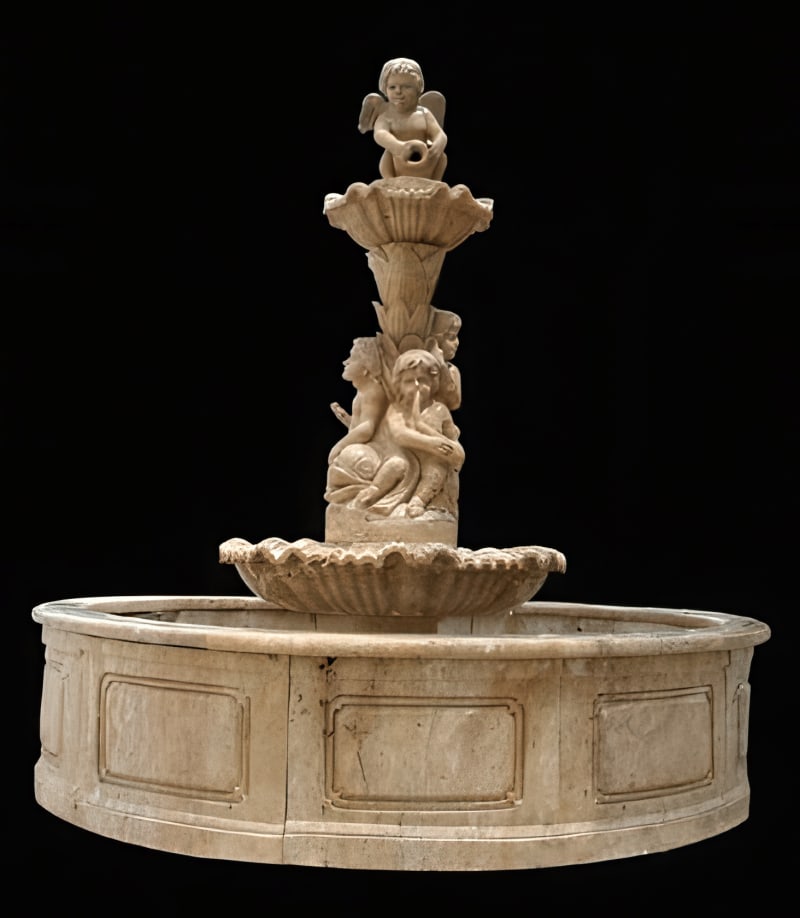 Marble Cherub Fountain