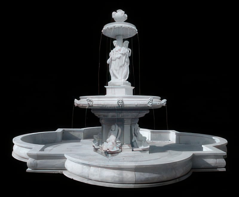 Palatial Two Tier Marble Fountain