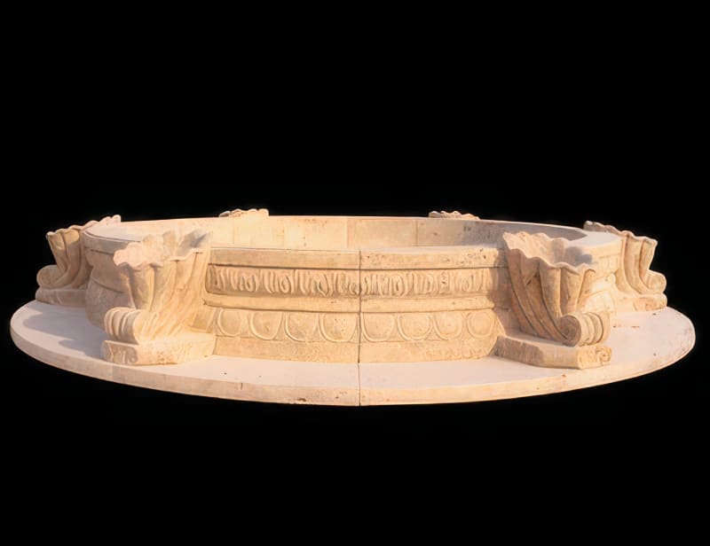 Six Cornucopia Shell Pool Fountain