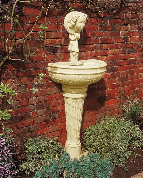 Haddonstone Wall Fountain with Pedestal