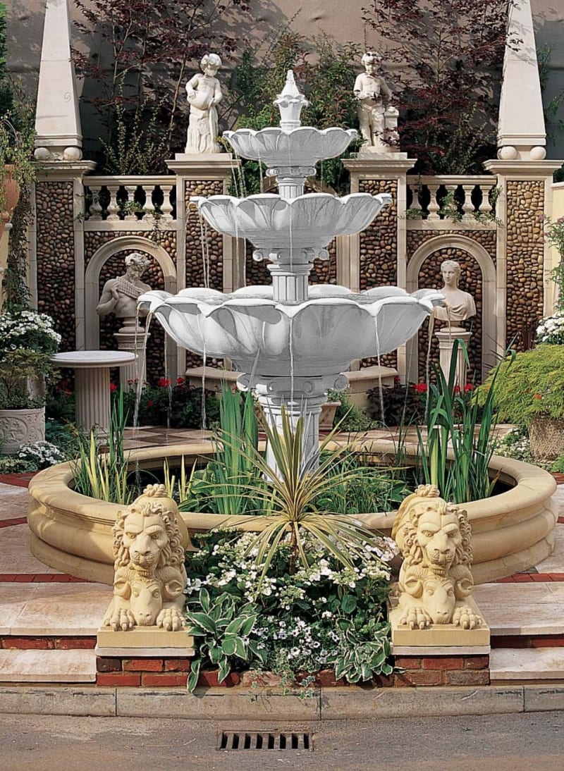 Triple Lotus Bowl Fountain