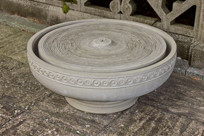 Romanesque Fountain with Circular Disc
