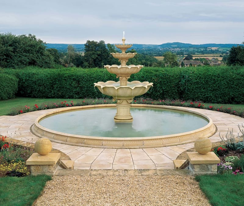 Quadruple Lotus Bowl Fountain