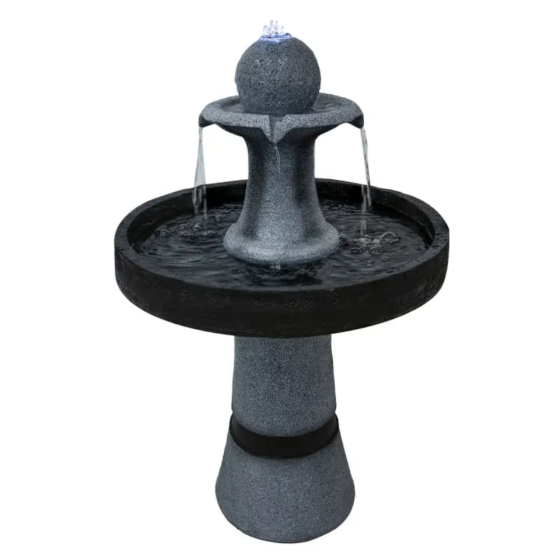 Contemporary 2-Tone Outdoor Water Fountain