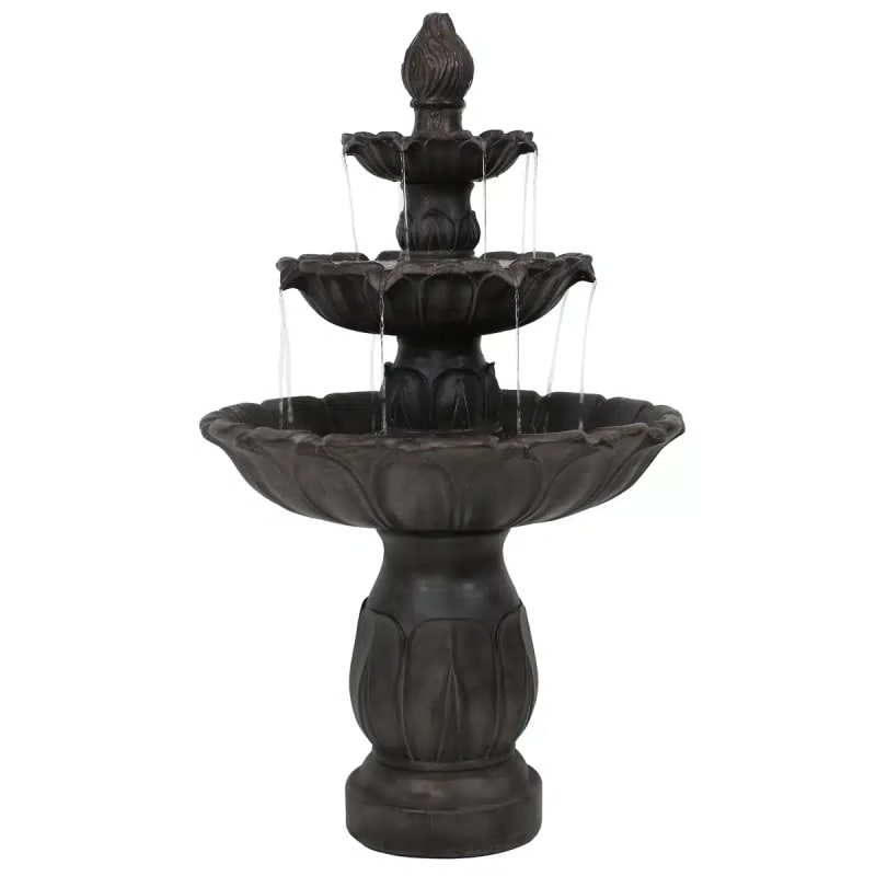 Classic Tulip 3-Tier Outdoor Water Fountain