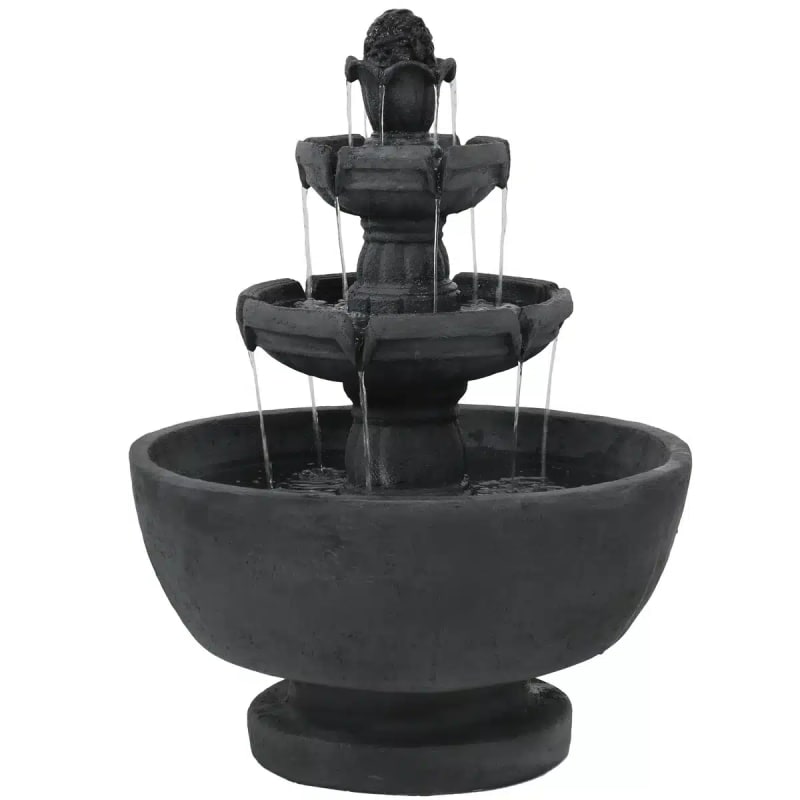 Budding Fruition 3-Tier Outdoor Water Fountain