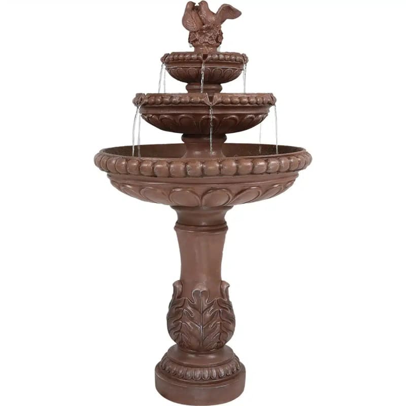 3-Tier Dove Pair Outdoor Water Fountain