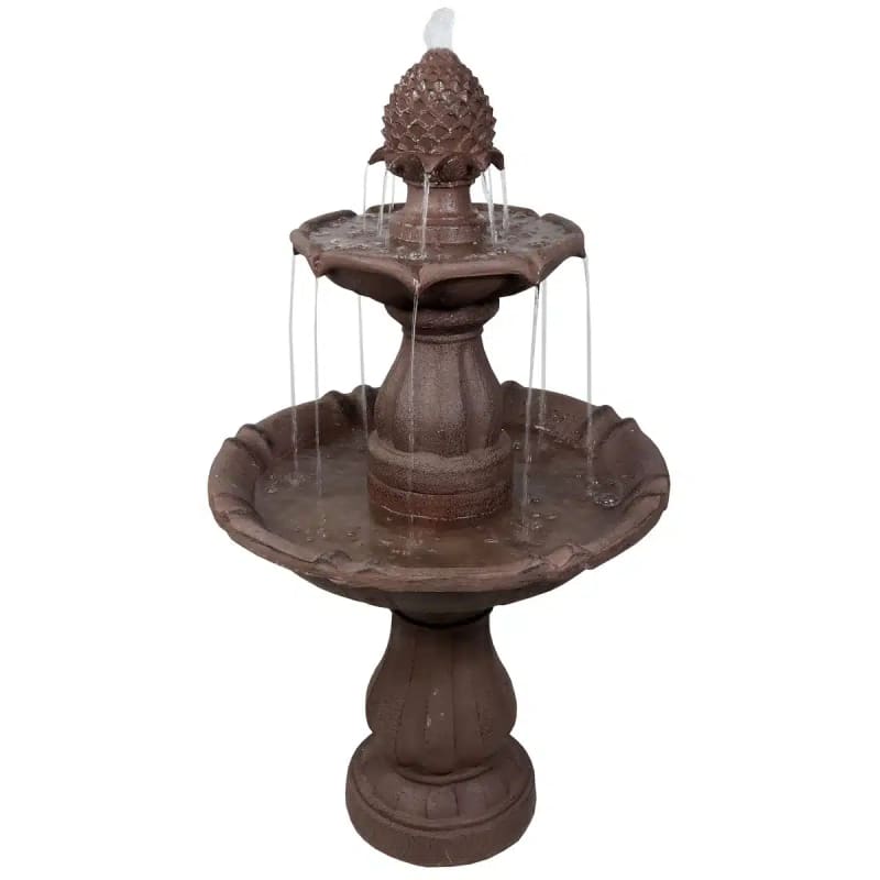2-Tier Curved Plinth Outdoor Water Fountain