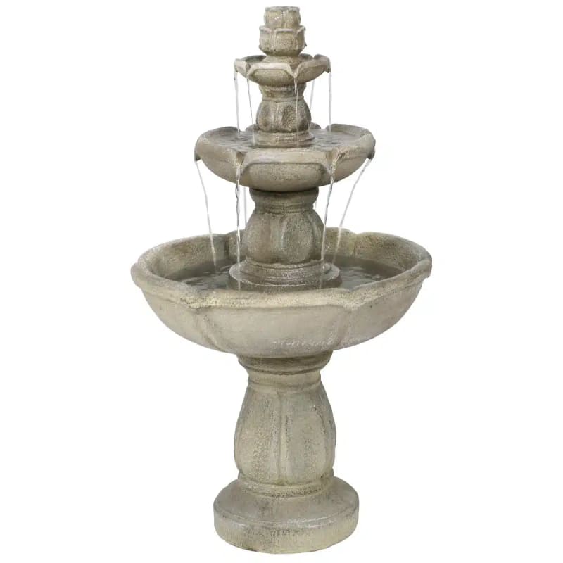 Birds' Delight Outdoor Water Fountain with Pump