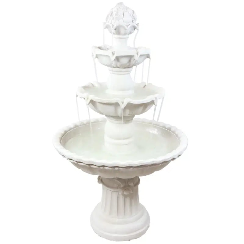 3-Tier Outdoor Water Fountain with Fruit Top