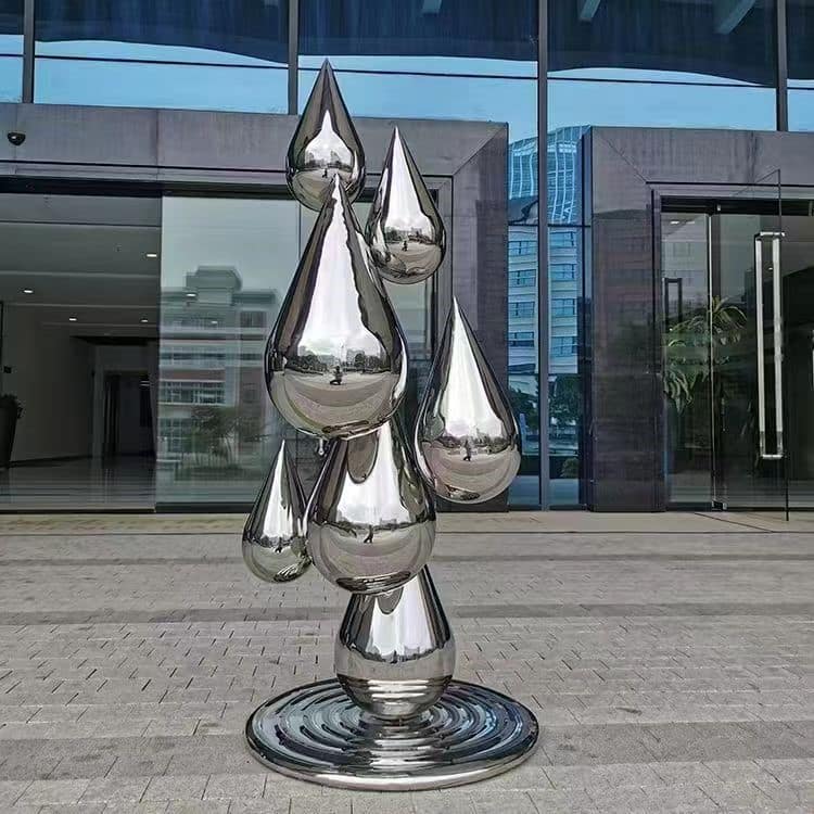 Water Droplets Sculpture