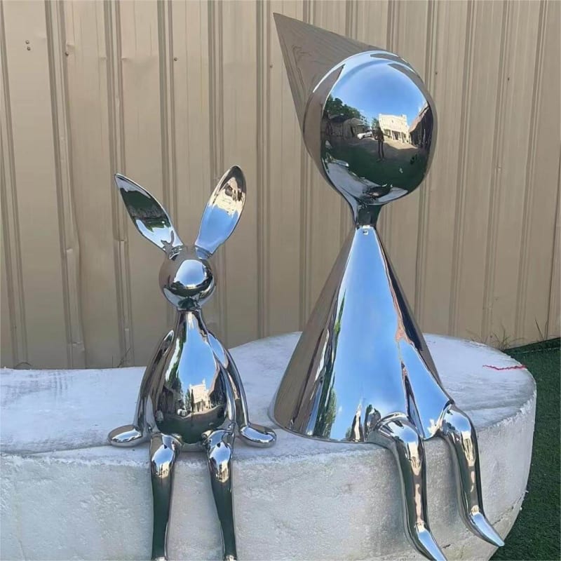 Modern Rabbit Sculpture