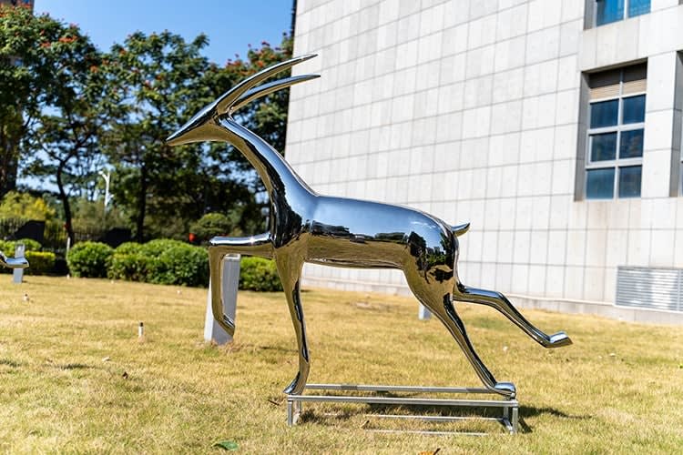 Metal Antelope Sculpture