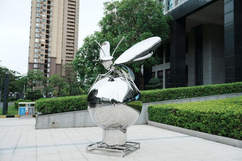 Stainless Steel Bee Sculpture