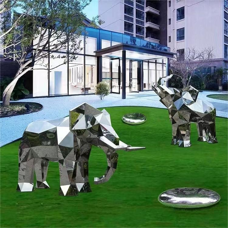 Stainless Steel Elephant Sculpture