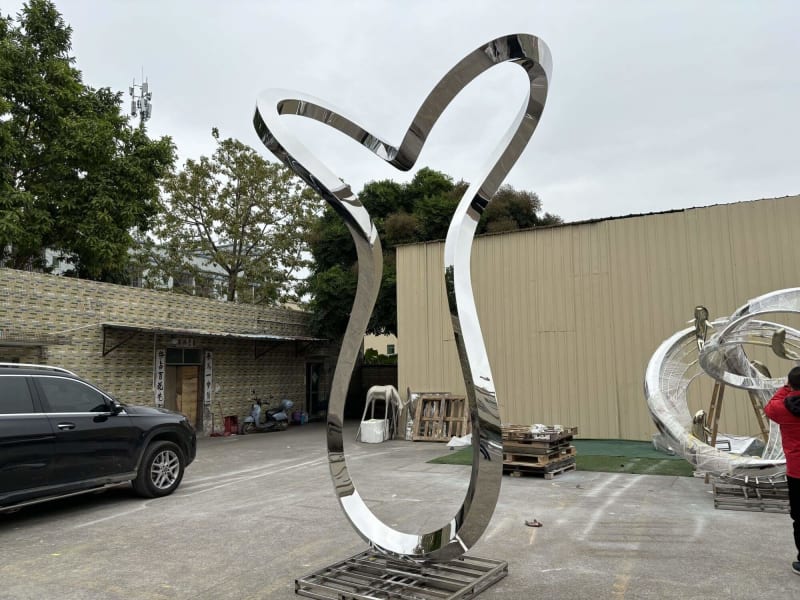 Stainless Steel Fluid Abstract Sculpture