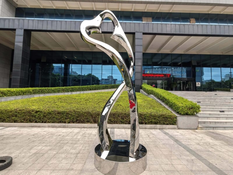 Stainless Steel Heartflow Monument Sculpture